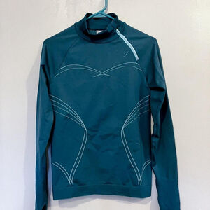 💖✨ GYMSHARK APEX SEAMLESS 1/4 ZIP LONG SLEEVE TOP (MEDIUM)✨💖